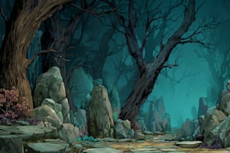 create 2d environment and game background for you