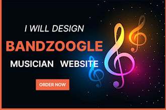 design bandzoogle website, music website