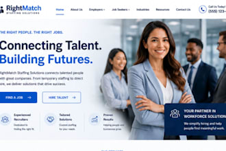 design wix staffing agency website recruitment employment agency website