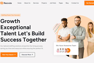 design wix staffing agency website recruitment employment agency website