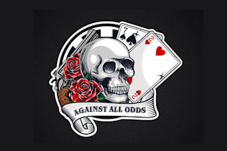 design off suit texas poker trade hand logo