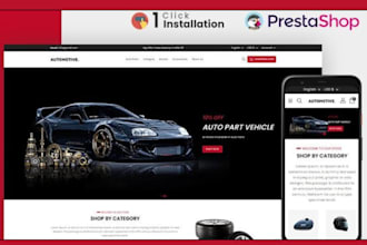 design auto parts shopify store automotive store automobile auto parts website
