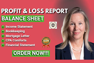 provide expert CPA profit and loss analysis financial reporting CPA letters