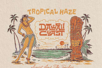 do vintage, illustration, tropical, prime patty, branding logo