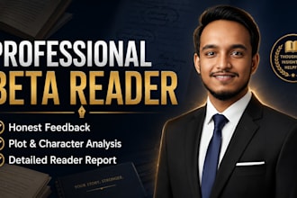 beta read your novel and deliver feedback for improvement
