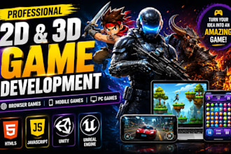 2d 3d browser games html5 javascript mobile game development unity unreal engine