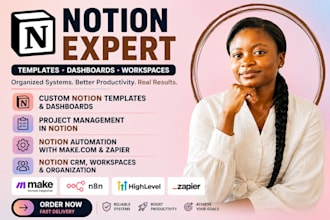 build custom notion dashboard notion template and notion consultation notion ai