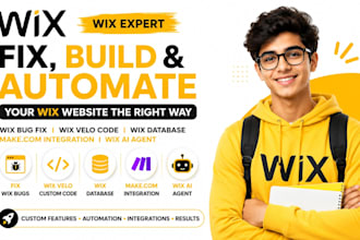 fix wix bug custom features wix velo code make com wix ai agent wix database