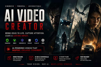 do cinematic ai sci fi video movie trailer higgsfield seedance runway veo3 ads