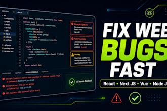 react nextjs vue nodejs bugs and errors