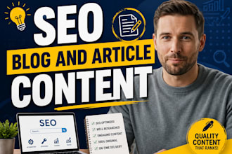 write SEO optimized blogs and articles