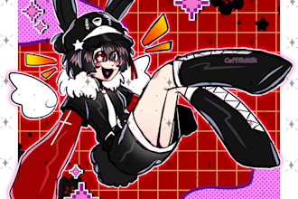 draw chibi or semi chibi sketch illustrations for oc, fan art and furry