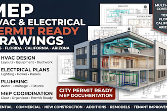 mep hvac electrical city permit ready drawings texas florida california arizona