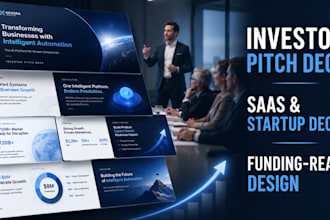 create investor pitch deck, saas deck, startup deck, fundraising presentation