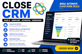 setup close io crm, chloe ai, workflows and sales automation, crm integration
