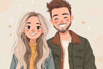 make couple portrait illustration