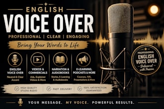 do a natural conversational english voice over