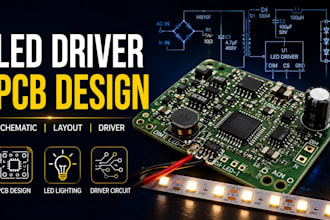 design pcb schematic layout driver for led strip bulb and lighting boards