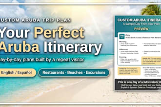 crearé tu itinerario personalizado de aruba día por día