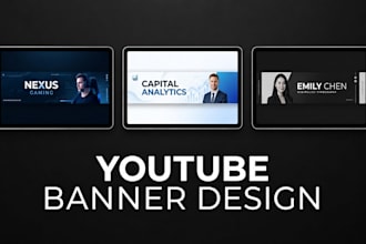 design professional youtube banner channel art and cover