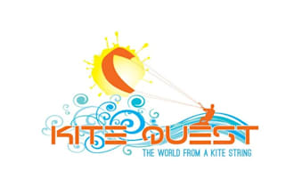 design perfect kite boarding trip logo