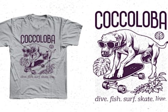 make retro vector skate logo and t shirt design