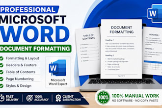 professionally format, edit and redesign word documents