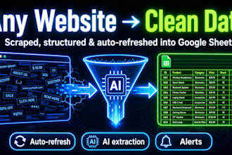 scrape website data into google sheets with automated refresh