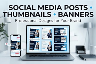 create social media posts, thumbnails and marketing banners