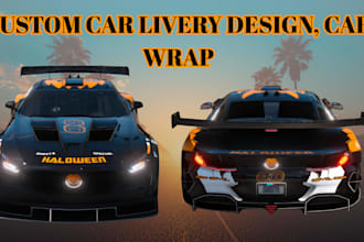 design custom fivem car wrap, vehicle mod, gta v car pack, livery design