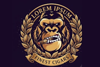 design high quality export gorilla head logo design with fastest delivery