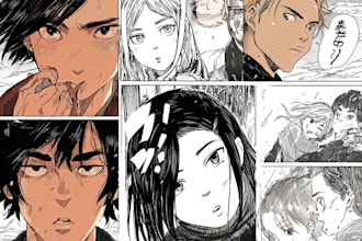draw anime manga comic book illustration webtoon manga panel