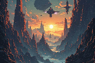 create wars and sci fi illustration