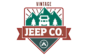 design corporate vintage jeep company logo