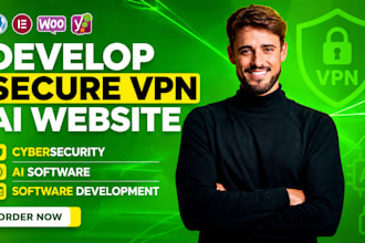 develop secure VPN ai website cybersecurity ai software development