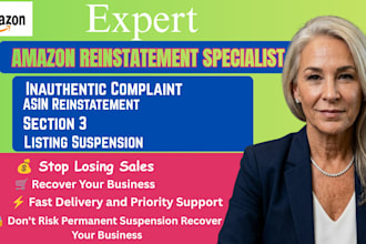 reinstate amazon suspended seller account and fix section 3 suspension
