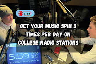 spin your song to 5000 college radio stations and djs in USA UK canada