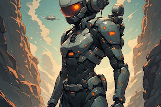 sci fi character illustration or sci fi character