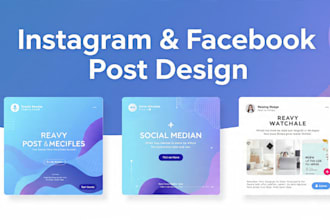 design eye catching social media posts for instagram and facebook