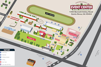 design custom event maps, festival and venue vector maps