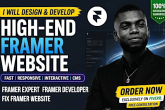 design high end framer website as an framer expert developer