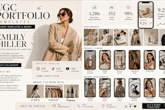 design canva ugc portfolio website in canva media kit editable ugc portfolio