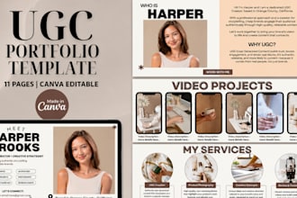 design canva ugc portfolio website in canva media kit editable ugc portfolio