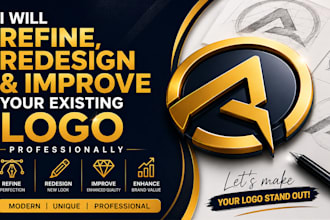 refine, redesign and improve your existing logo professionally
