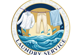 design unique creative laundry logo for your business