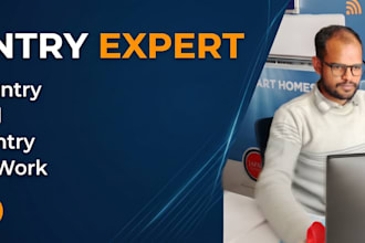 do data entry, excel typing, PDF to excel and CRM data entry
