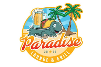 design premium high resolution beach bar logo