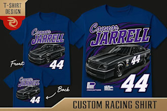 create car racing t shirt design