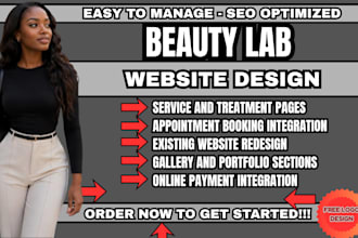 beauty lab website beauty clinic website beauty spa website aesthetic clinic web