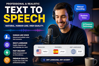 generate human like realistic ai text to speech voice over